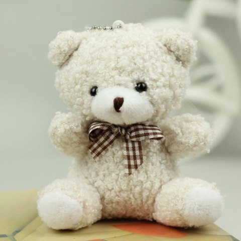 Miś Pluszowy Brelok Zawieszka Ozdoba Biały 8cm LEAN Toys Miś Pluszowy Brelok Zawieszka Ozdoba Biały 8cm LEAN Toys