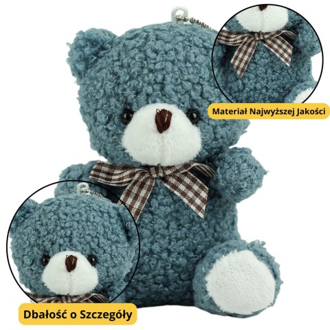 Miś Pluszowy Brelok Zawieszka Ozdoba Granatowy 8cm LEAN TOYS Miś Pluszowy Brelok Zawieszka Ozdoba Granatowy 8cm LEAN TOYS
