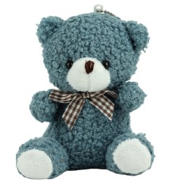 Miś Pluszowy Brelok Zawieszka Ozdoba Granatowy 8cm LEAN TOYS