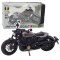 Motocykl Chopper Metalowy Światła Dźwięki Czarny Szare Elementy 1:12 LEAN Toys