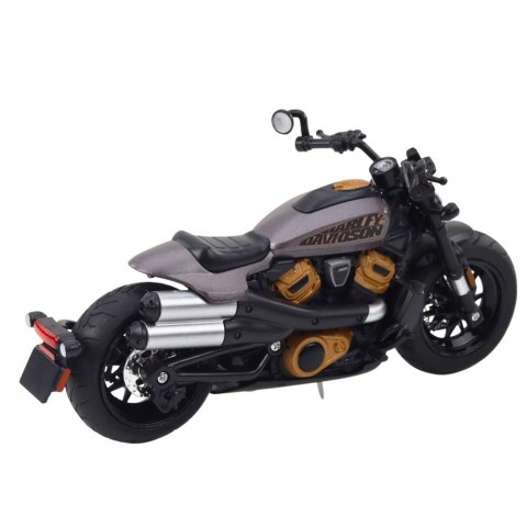 Motocykl Chopper Metalowy Światła Dźwięki Czarny Szare Elementy 1:12 LEAN Toys Motocykl Chopper Metalowy Światła Dźwięki Czarny Szare Elementy 1:12 LEAN Toys