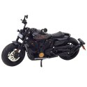 Motocykl Chopper Metalowy Światła Dźwięki Czarny Złote Elementy 1:12 LEAN Toys