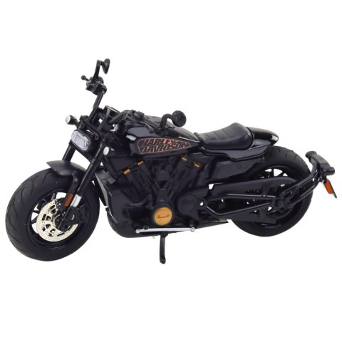 Motocykl Chopper Metalowy Światła Dźwięki Czarny Złote Elementy 1:12 LEAN Toys Motocykl Chopper Metalowy Światła Dźwięki Czarny Złote Elementy 1:12 LEAN Toys