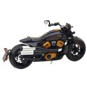 Motocykl Chopper Metalowy Światła Dźwięki Czarny Złote Elementy 1:12 LEAN Toys