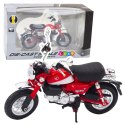 Motocykl Retro Klasyczny Metalowy Światła Czerwony 1:12 LEAN Toys