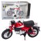 Motocykl Retro Klasyczny Metalowy Światła Czerwony 1:12 LEAN Toys