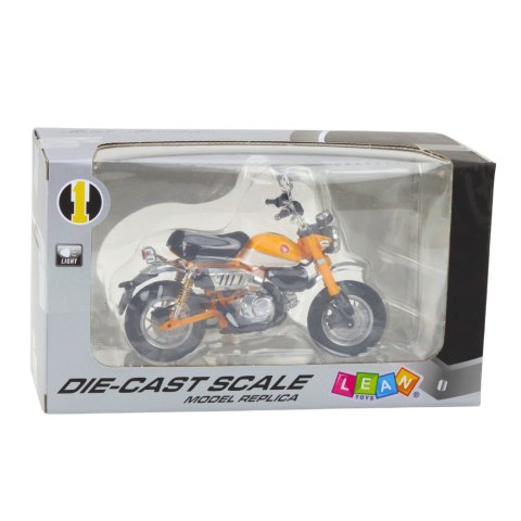 Motocykl Retro Klasyczny Metalowy Światła Żółty 1:12 LEAN Toys Motocykl Retro Klasyczny Metalowy Światła Żółty 1:12 LEAN Toys