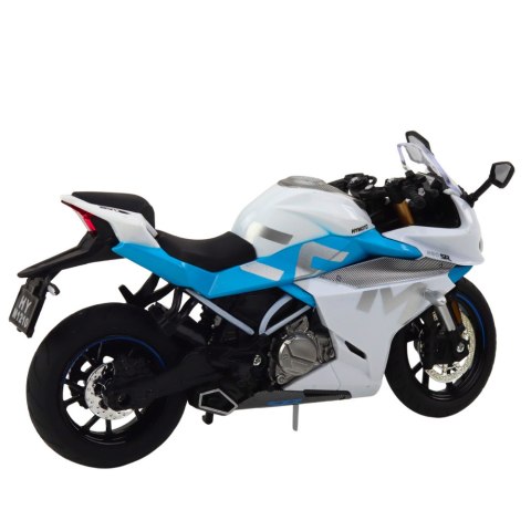 Motocykl Sportowy Metalowy Światła Dźwięki Biało Niebieski 1:12 LEAN Toys Motocykl Sportowy Metalowy Światła Dźwięki Biało Niebieski 1:12 LEAN Toys