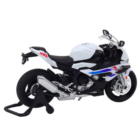 Motocykl Sportowy Metalowy Światła Dźwięki Biały S1000 1:12 LEAN Toys Motocykl Sportowy Metalowy Światła Dźwięki Biały S1000 1:12 LEAN Toys