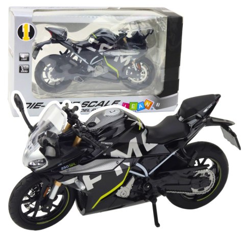 Motocykl Sportowy Metalowy Światła Dźwięki Czarny 250 SR 1:12 LEAN Toys Motocykl Sportowy Metalowy Światła Dźwięki Czarny 250 SR 1:12 LEAN Toys