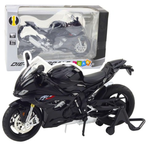 Motocykl Sportowy Metalowy Światła Dźwięki Czarny S1000 1:12 LEAN Toys Motocykl Sportowy Metalowy Światła Dźwięki Czarny S1000 1:12 LEAN Toys