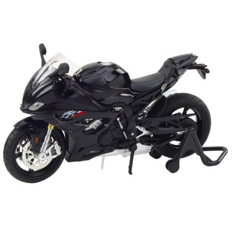 Motocykl Sportowy Metalowy Światła Dźwięki Czarny S1000 1:12 LEAN Toys Motocykl Sportowy Metalowy Światła Dźwięki Czarny S1000 1:12 LEAN Toys