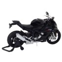 Motocykl Sportowy Metalowy Światła Dźwięki Czarny S1000 1:12 LEAN Toys
