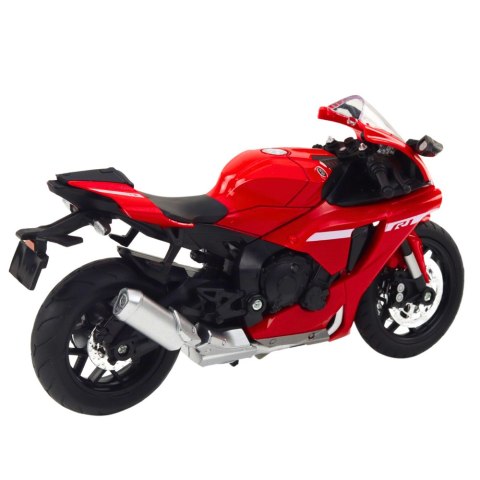 Motocykl Sportowy Metalowy Światła Dźwięki Czerwony R1 1:12 LEAN Toys Motocykl Sportowy Metalowy Światła Dźwięki Czerwony R1 1:12 LEAN Toys