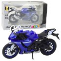Motocykl Sportowy Metalowy Światła Dźwięki Granatowy R1 1:12 LEAN Toys