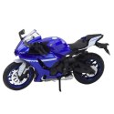 Motocykl Sportowy Metalowy Światła Dźwięki Granatowy R1 1:12 LEAN Toys