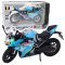 Motocykl Sportowy Metalowy Światła Dźwięki Niebieski 1:12 LEAN Toys