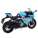 Motocykl Sportowy Metalowy Światła Dźwięki Niebieski 1:12 LEAN Toys