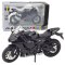 Motocykl Sportowy Metalowy Światła Dźwięki Srebrne Elementy Czarny 1:12 LEAN Toys