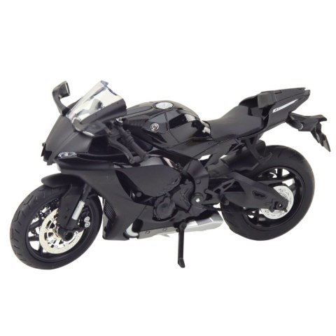 Motocykl Sportowy Metalowy Światła Dźwięki Srebrne Elementy Czarny 1:12 LEAN Toys Motocykl Sportowy Metalowy Światła Dźwięki Srebrne Elementy Czarny 1:12 LEAN Toys