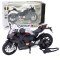 Motocykl Sportowy Metalowy Światła Dźwięki Srebrne Elementy Czarny V4 1:12 LEAN Toys