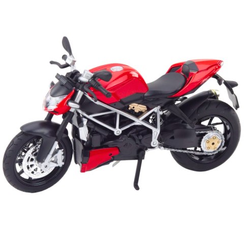 Motocykl Sportowy Metalowy Światła Dźwięki Srebrne Elementy Czerwony 1:12 LEAN Toys Motocykl Sportowy Metalowy Światła Dźwięki Srebrne Elementy Czerwony 1:12 LEAN Toys