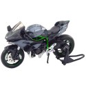Motocykl Sportowy Metalowy Światła Dźwięki Szary 1:12 LEAN Toys