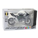 Motocykl Sportowy Metalowy Światła Dźwięki Szary 1:12 LEAN Toys