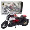 Motocykl Sportowy Metalowy Światła Dźwięki Złote Czerwone Elementy 1:12 LEAN Toys