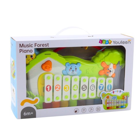 Muzyczne Pianinko Leśne Ksylofon Karty z Nutami 5szt LEAN Toys Muzyczne Pianinko Leśne Ksylofon Karty z Nutami 5szt LEAN Toys