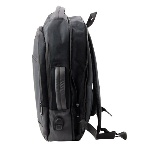 Plecak Biznesowy USB Kieszeń Na Laptopa Czarny 16L 45cm LEAN Plecak Biznesowy USB Kieszeń Na Laptopa Czarny 16L 45cm LEAN