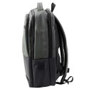 Plecak Miejski Biznesowy USB Kieszeń Na Laptopa Czarno Szary 16L 41cm LEAN