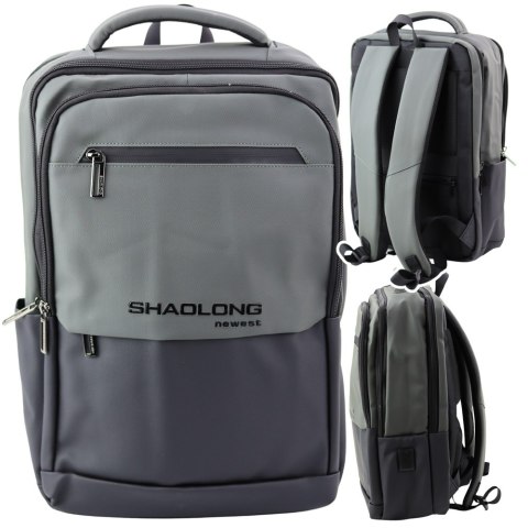 Plecak Miejski Biznesowy USB Kieszeń Na Laptopa Czarno Szary 16L 41cm LEAN Plecak Miejski Biznesowy USB Kieszeń Na Laptopa Czarno Szary 16L 41cm LEAN