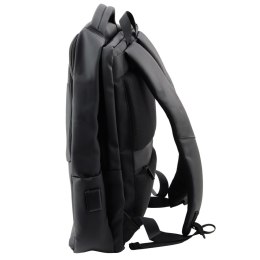 Plecak Miejski Biznesowy USB Kieszeń Na Laptopa Czarny 16L 41cm LEAN