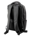 Plecak Miejski Biznesowy USB Kieszeń Na Laptopa Czarny 16L 41cm LEAN