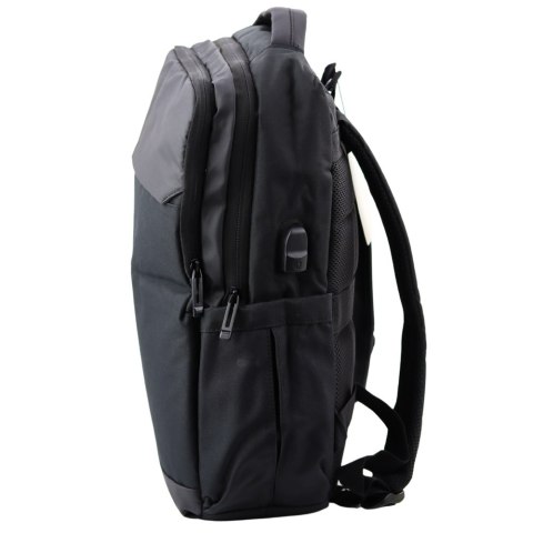 Plecak Miejski Biznesowy USB Kieszeń na Laptopa Czarny 16L 45cm LEAN Plecak Miejski Biznesowy USB Kieszeń na Laptopa Czarny 16L 45cm LEAN