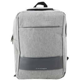 Plecak Miejski Biznesowy USB Przegroda Środkowa Szary 14L 40cm LEAN