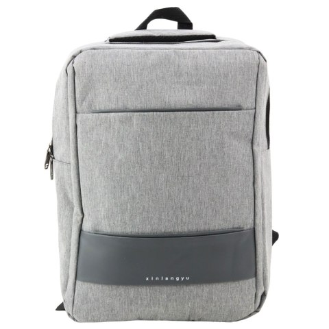 Plecak Miejski Biznesowy USB Przegroda Środkowa Szary 14L 40cm LEAN Plecak Miejski Biznesowy USB Przegroda Środkowa Szary 14L 40cm LEAN