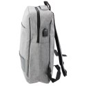 Plecak Miejski Biznesowy USB Przegroda Środkowa Szary 14L 40cm LEAN