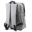 Plecak Miejski Biznesowy USB Przegroda Środkowa Szary 14L 40cm LEAN