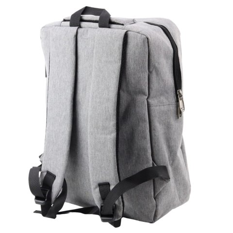 Plecak Miejski Biznesowy USB Przegroda Środkowa Szary 14L 40cm LEAN Plecak Miejski Biznesowy USB Przegroda Środkowa Szary 14L 40cm LEAN