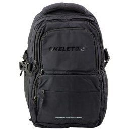 Plecak Miejski Funkcjonalny 9 Kieszeni Czarny 35L 48cm LEAN