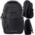 Plecak Miejski Funkcjonalny 9 Kieszeni Czarny 35L 48cm LEAN