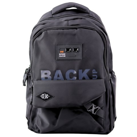 Plecak Miejski Szkolny 6 Kieszeni Back Up Czarny 23L 46cm LEAN Plecak Miejski Szkolny 6 Kieszeni Back Up Czarny 23L 46cm LEAN