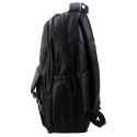 Plecak Miejski Szkolny 6 Kieszeni Back Up Czarny 23L 46cm LEAN
