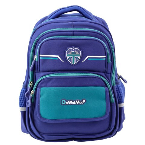 Plecak Szkolny Dziecięcy Pas Piersiowy Granatowo Zielony 20L 38cm LEAN Plecak Szkolny Dziecięcy Pas Piersiowy Granatowo Zielony 20L 38cm LEAN