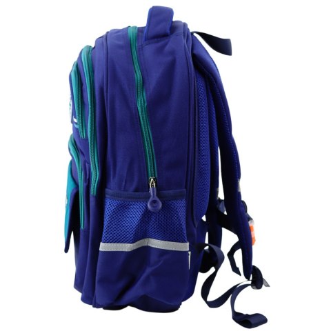 Plecak Szkolny Dziecięcy Pas Piersiowy Granatowo Zielony 20L 38cm LEAN Plecak Szkolny Dziecięcy Pas Piersiowy Granatowo Zielony 20L 38cm LEAN