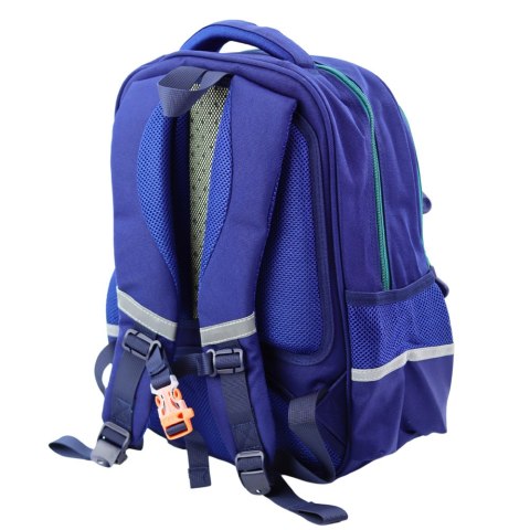 Plecak Szkolny Dziecięcy Pas Piersiowy Granatowo Zielony 20L 38cm LEAN Plecak Szkolny Dziecięcy Pas Piersiowy Granatowo Zielony 20L 38cm LEAN