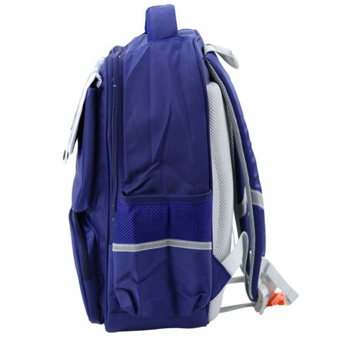 Plecak Szkolny Naszywki Z Dinozaurami Pas Piersiowy Granatowy 39x27x15cm LEAN Plecak Szkolny Naszywki Z Dinozaurami Pas Piersiowy Granatowy 39x27x15cm LEAN