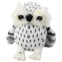 Pluszowa Mała Sowa Maskotka Przytulanka Biała Czarne Cętki 15cm LEAN Toys